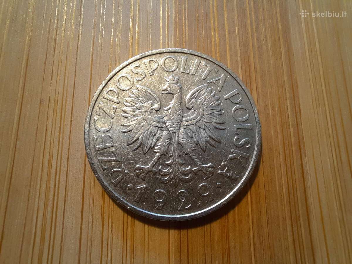 1 zlotas 1929 - Lenkija - nuotraukos Nr. 2