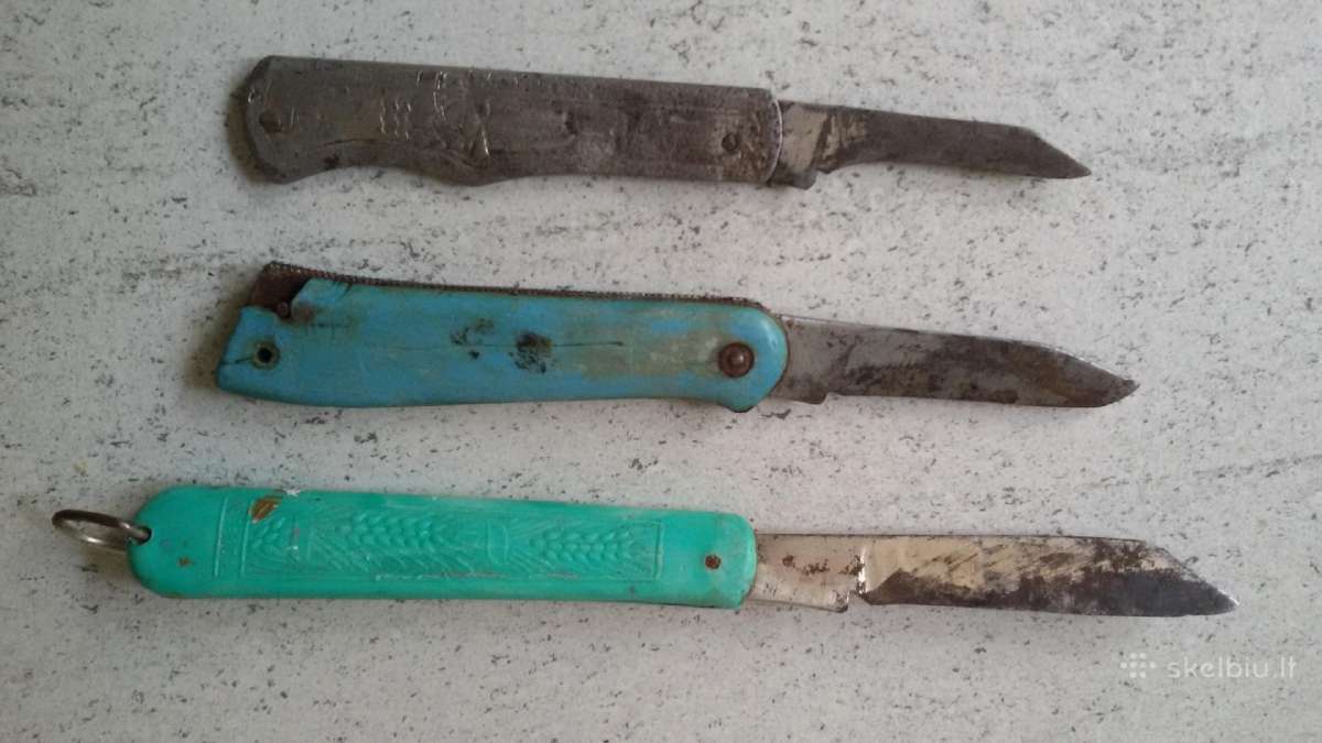 Seni peiliai tarybiniai kišeniniai atlenkiami