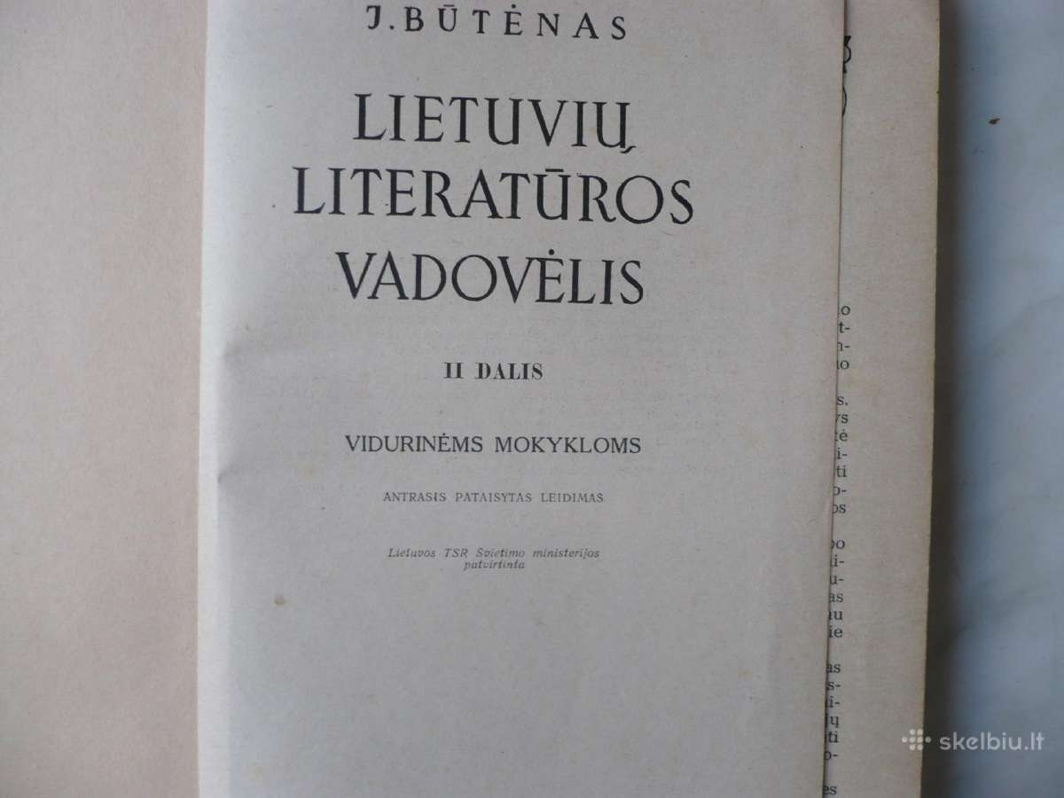 J. Būtėnas -Lietuvių literatūros vadovėlis 2 dalis - nuotraukos Nr. 2