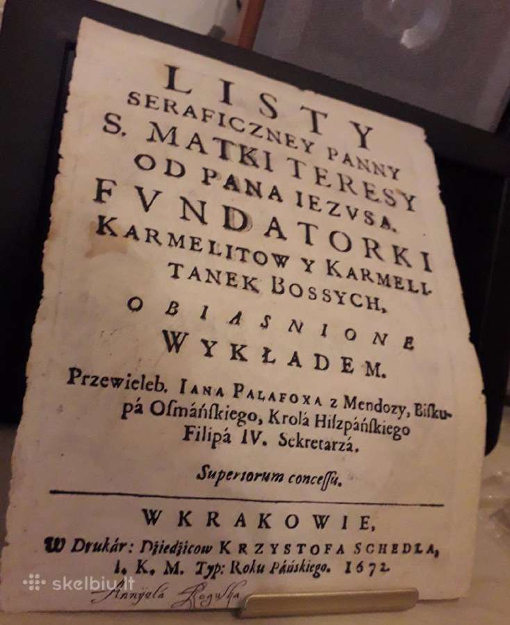 W Krakowie. Roku Panskiego. 1672 - nuotraukos Nr. 2