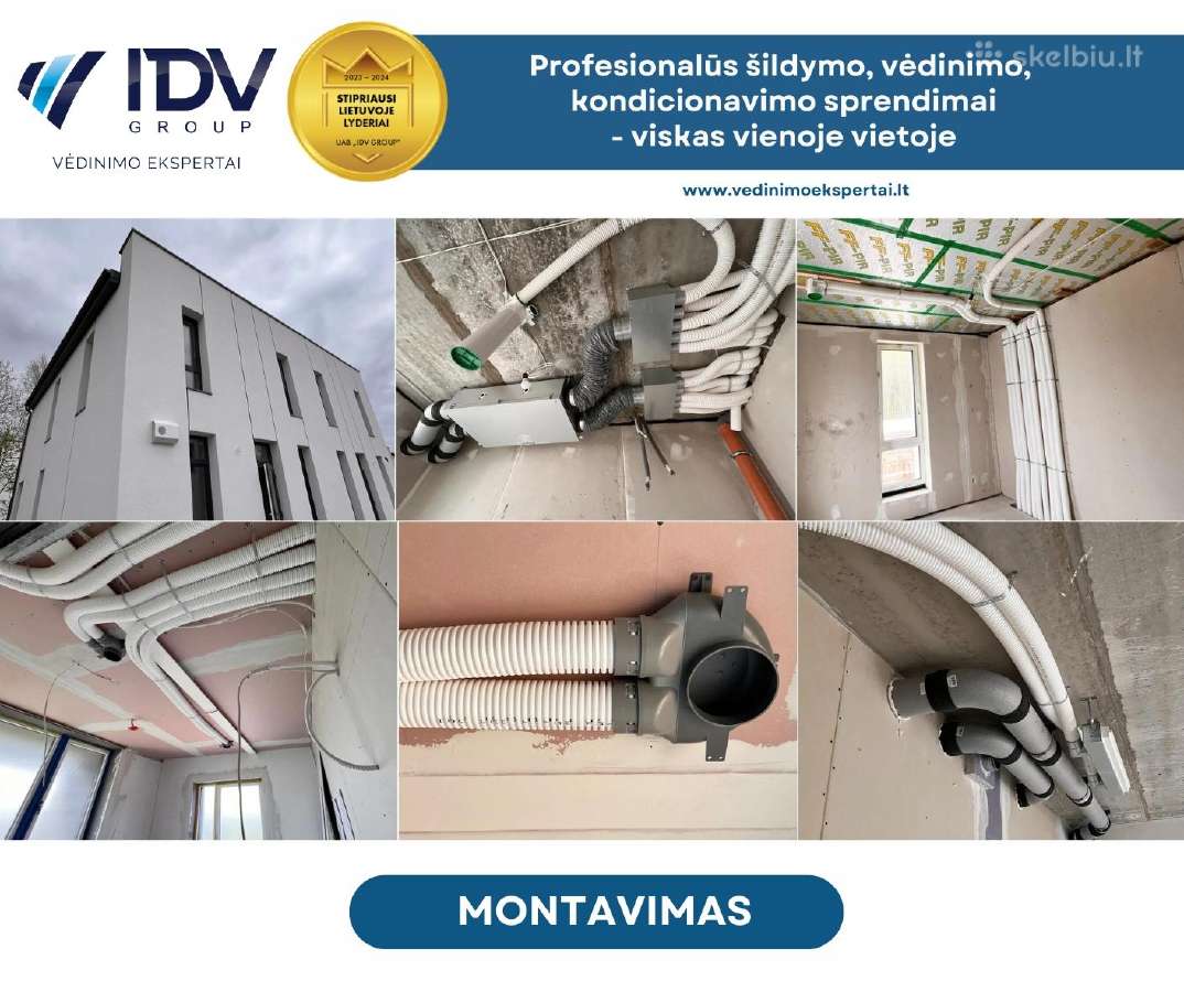 Vėdinimo sistemų montavimas, medžiagos ir įranga - nuotraukos Nr. 6