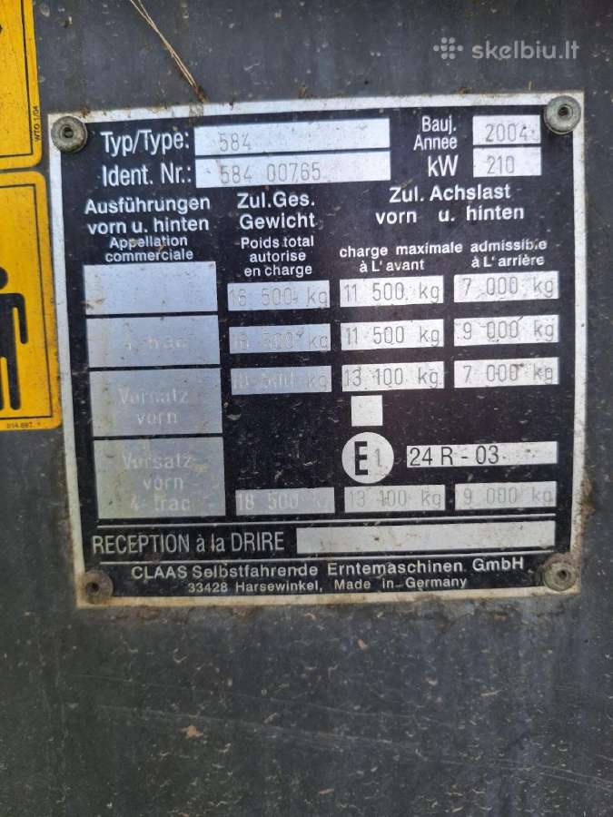 Kombainas Claas Lexion 540 Ardomas Dalimis - nuotraukos Nr. 4