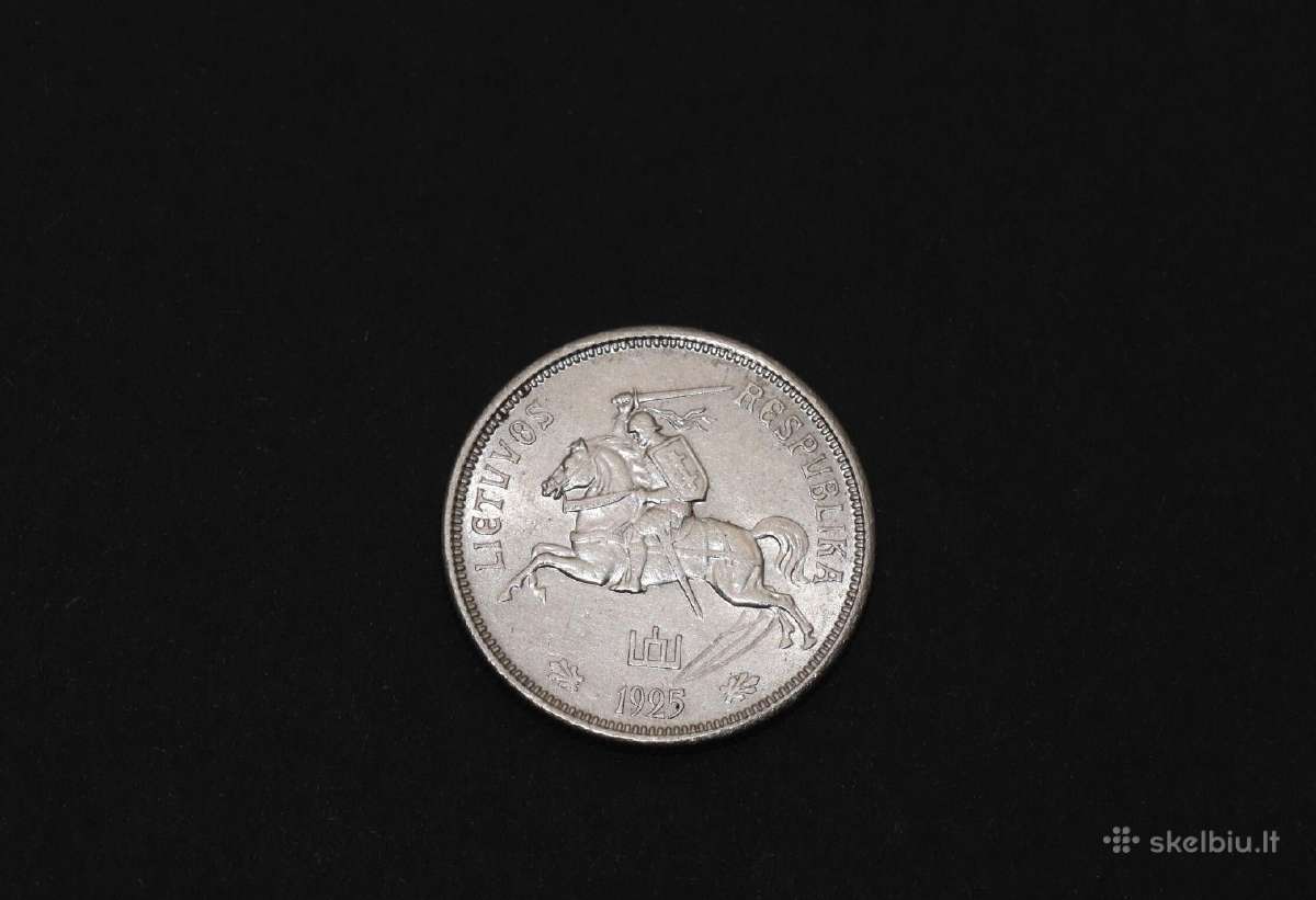 5 litai 1925 metu 13,53 gr. kaina 45 eurai - nuotraukos Nr. 2