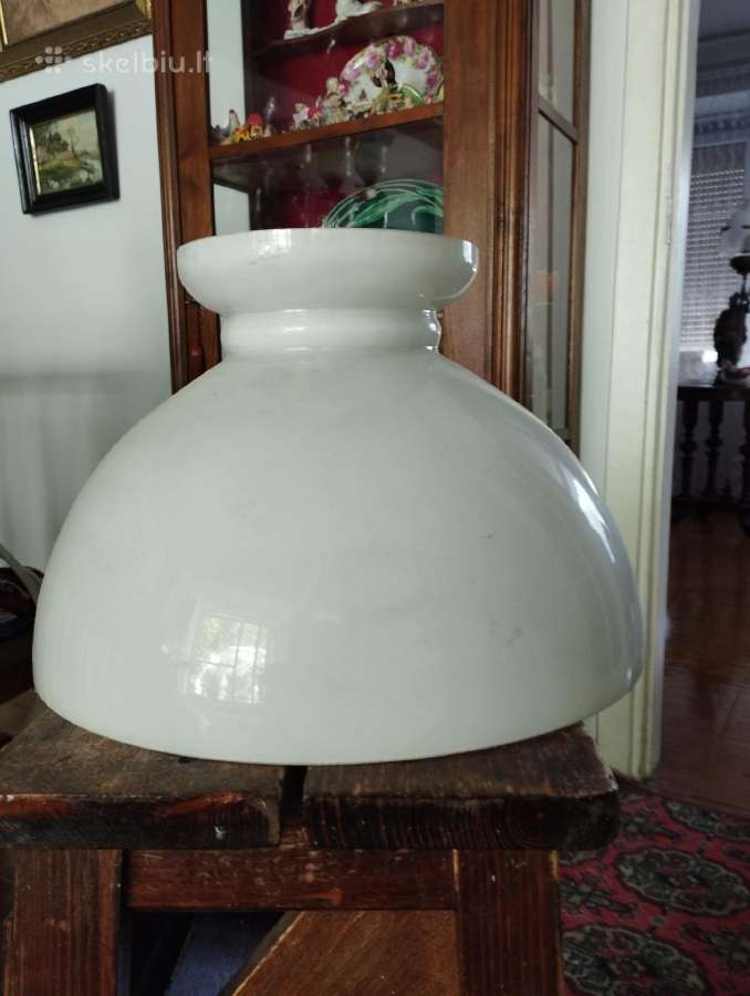 Antikvarinis žibalinės lempos gaubtas 34,5 cm - nuotraukos Nr. 4
