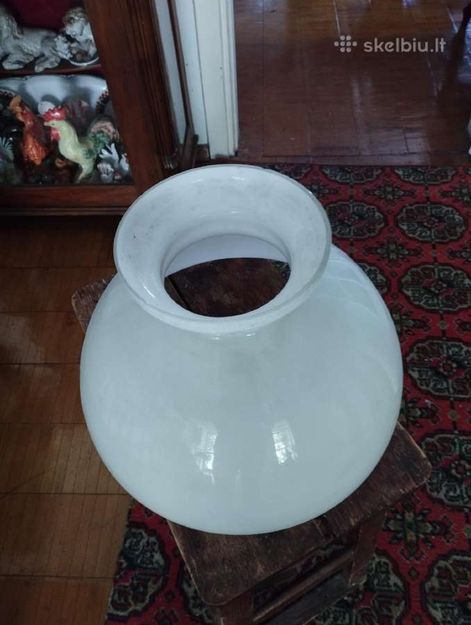 Antikvarinis žibalinės lempos gaubtas 34,5 cm - nuotraukos Nr. 5