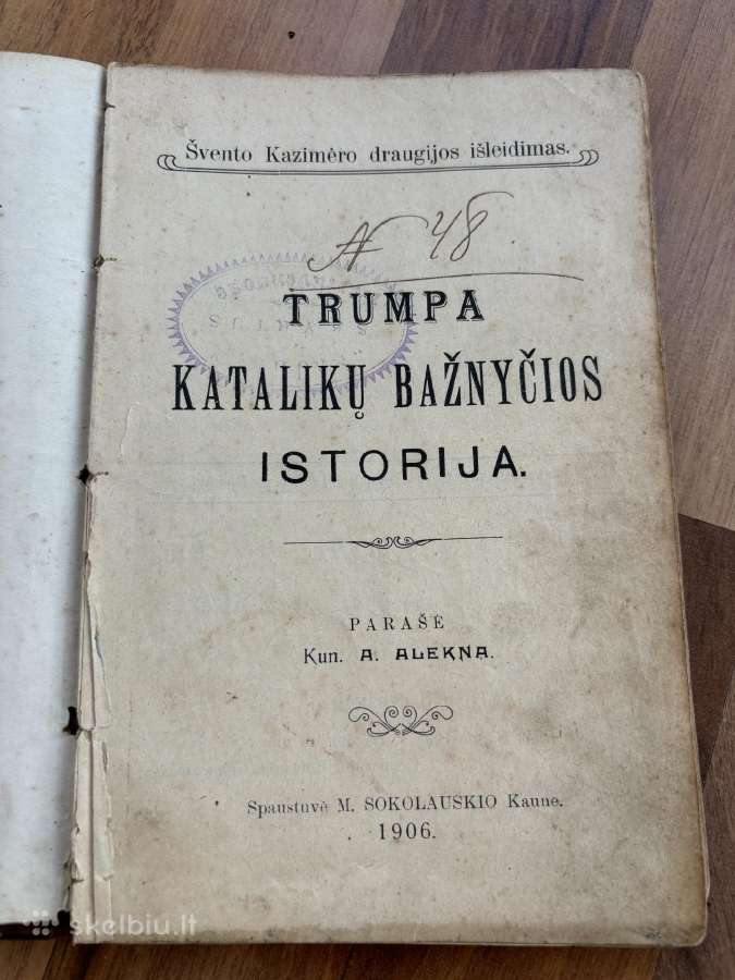 Trumpa Katalikų bažnyčios istorija A. Alekna