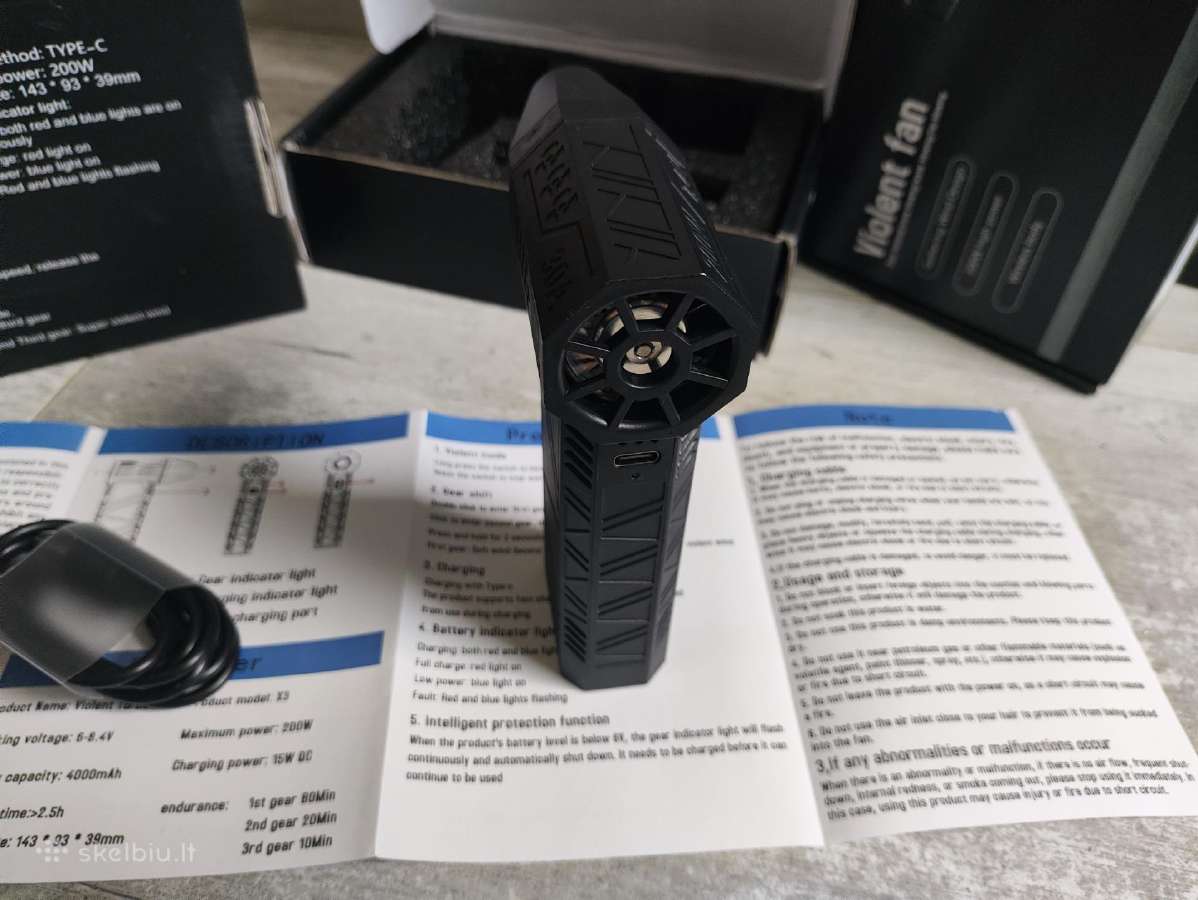 Mini turbo jet fan reaktyvinis ventiliatorius - nuotraukos Nr. 12