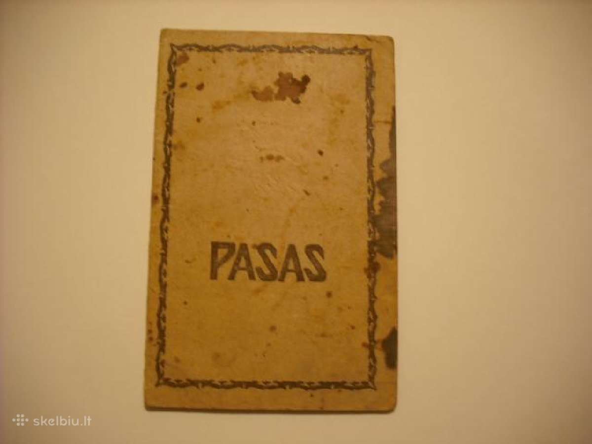 Lietuva Tarpukario pasas Krekenavos valsčius.
