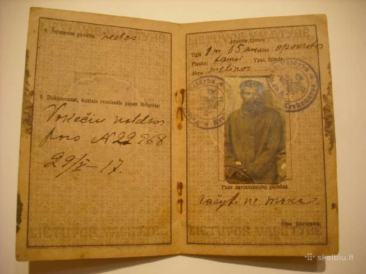 Lietuva Tarpukario pasas Krekenavos valsčius. - nuotraukos Nr. 3