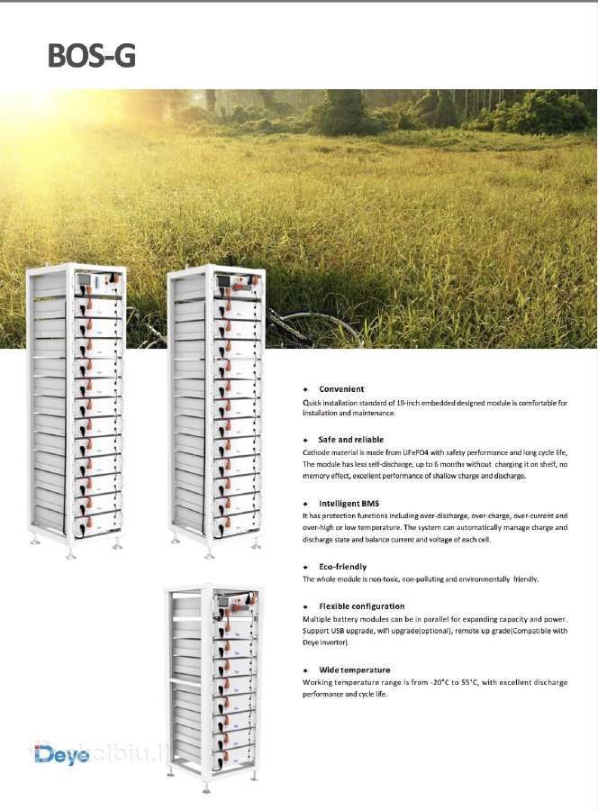 Deye Bos-gm5.1 baterijos modulis 5.1kwh, Hv - Skelbiu.lt