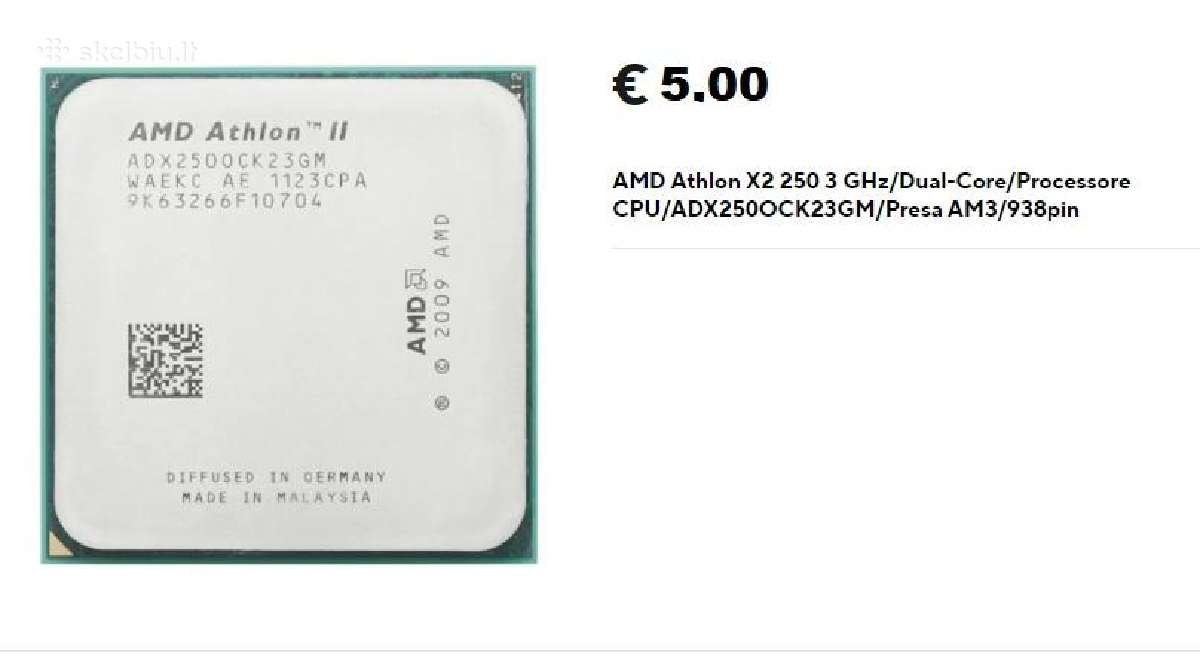 Athlon II X2 250 (Am3) (siuntimas)