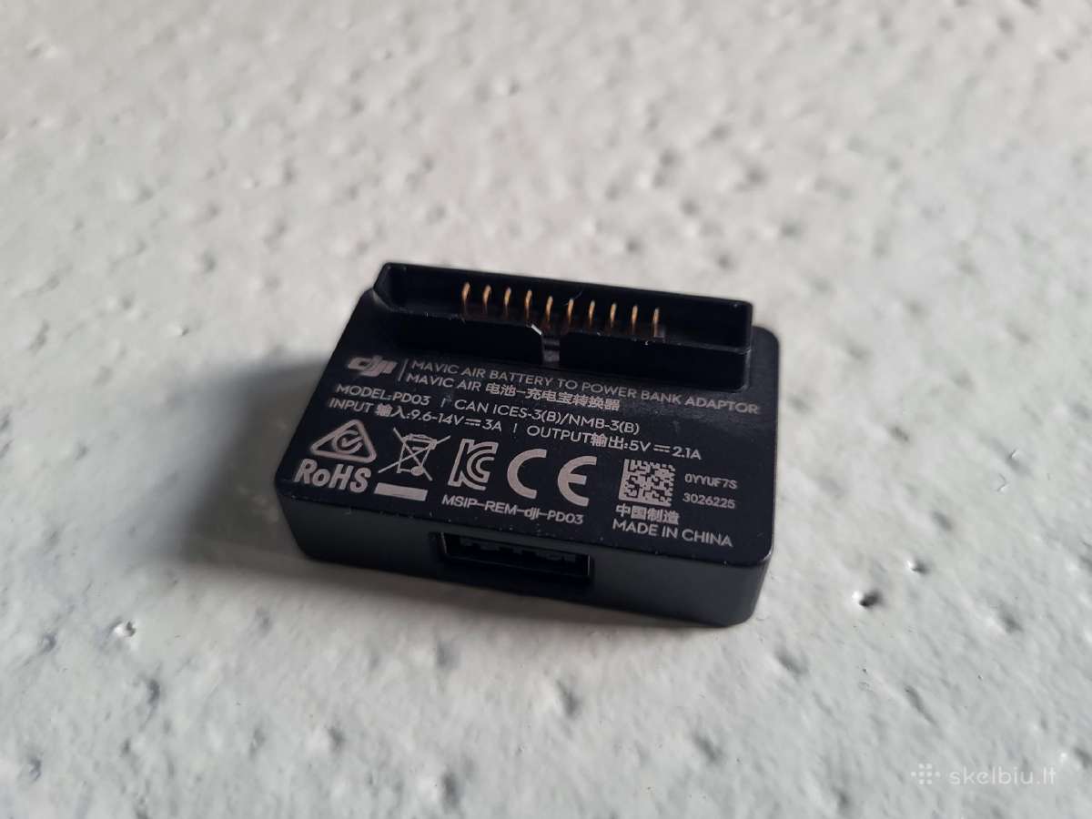 Dji mavic air baterijos adapteris/iškroviklis Usb