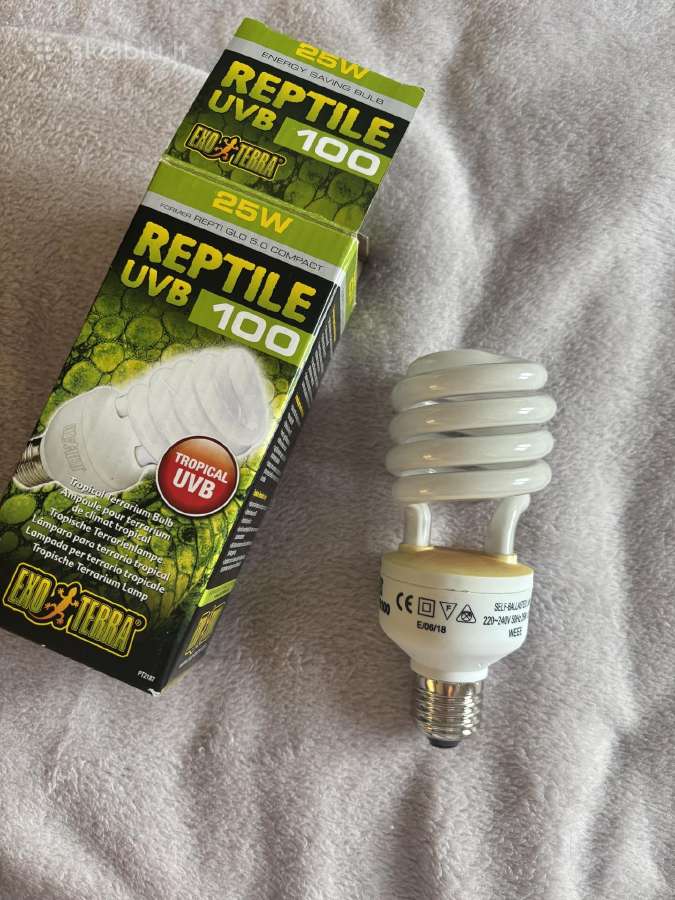Reptile Uvb 100, lempa ropliams