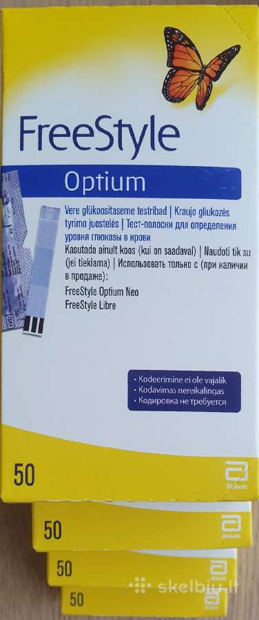 Freestyle optium diagnostinės juostelės