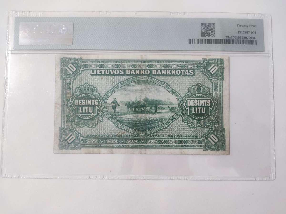 1927 m. 10 litų Pmg 25 G serija - nuotraukos Nr. 4