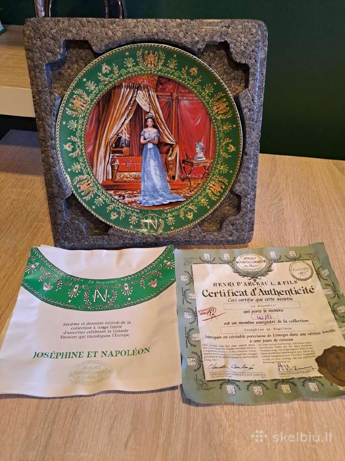 Limožas Josephine ir Napoleonas Suvenyrinė porceli