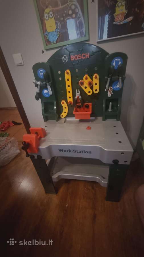 Vaikiškas įrankių rinkinys su dirbtuve Bosch