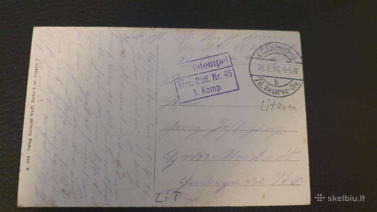 Vilnius Wilna Wilno Vilna atvirute 1916 m. - nuotraukos Nr. 2