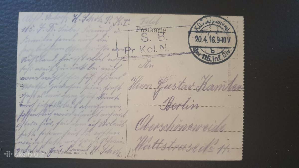 Vilnius Wilna Wilno Vilna atvirute 1916 m. - nuotraukos Nr. 2