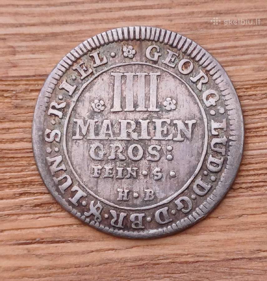 4 Mariengroschen 1708 m. Vokietija - nuotraukos Nr. 2
