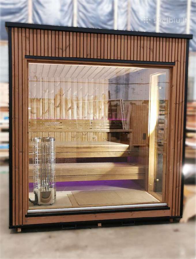 Lauko pirtis - moduline sauna Luxury 2.3x2.3m - nuotraukos Nr. 4