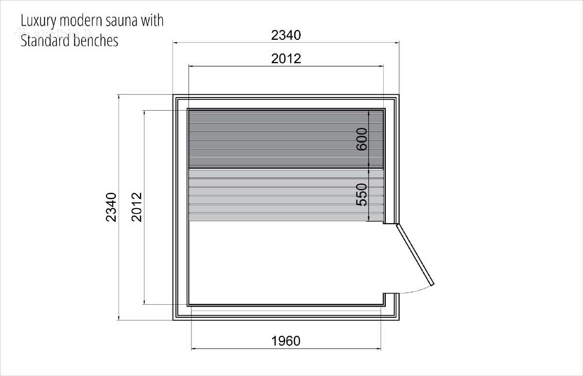 Lauko pirtis - moduline sauna Luxury 2.3x2.3m - nuotraukos Nr. 16