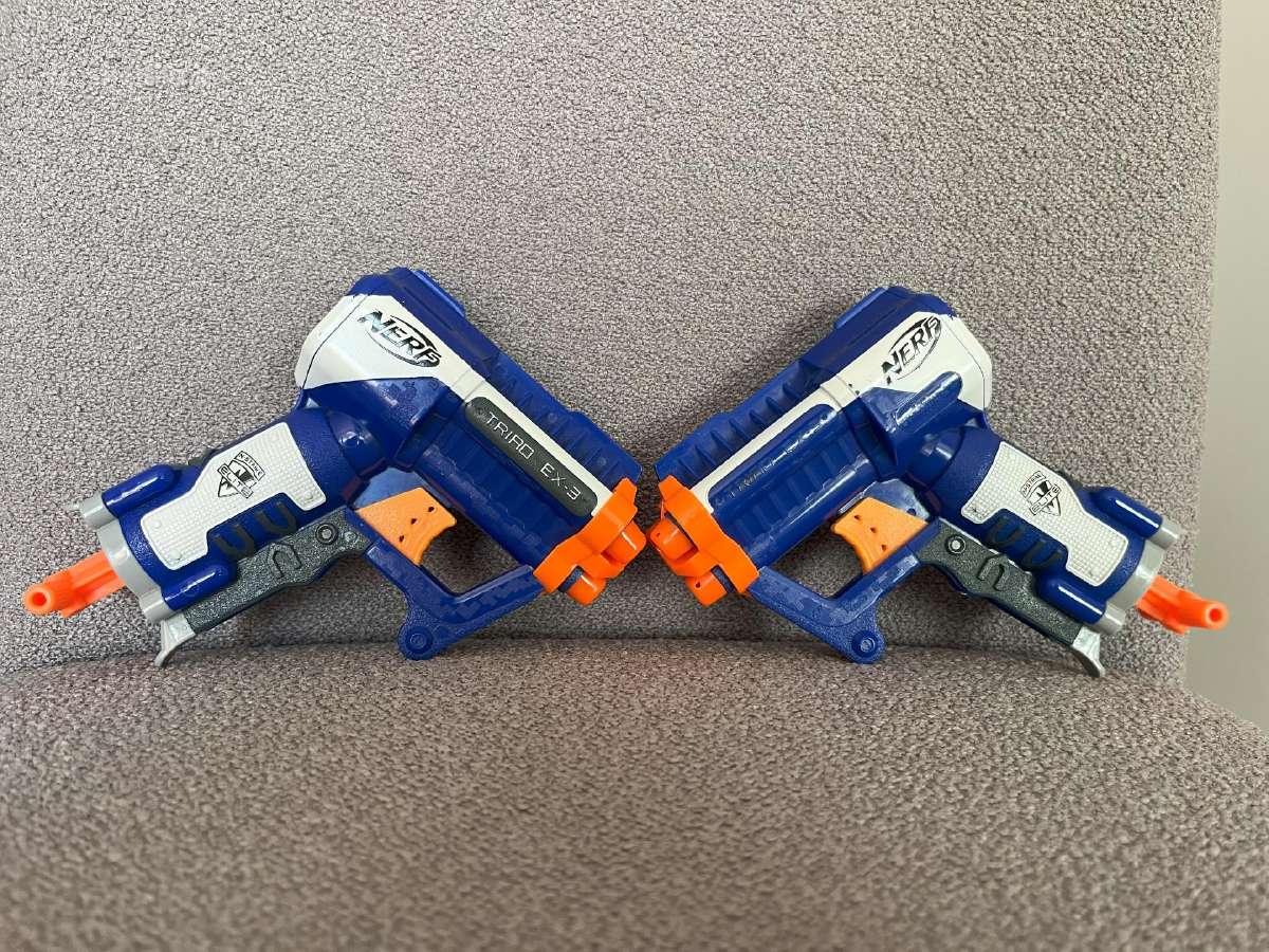 2 Nerf Elite Triad Ex-3 šautuvai