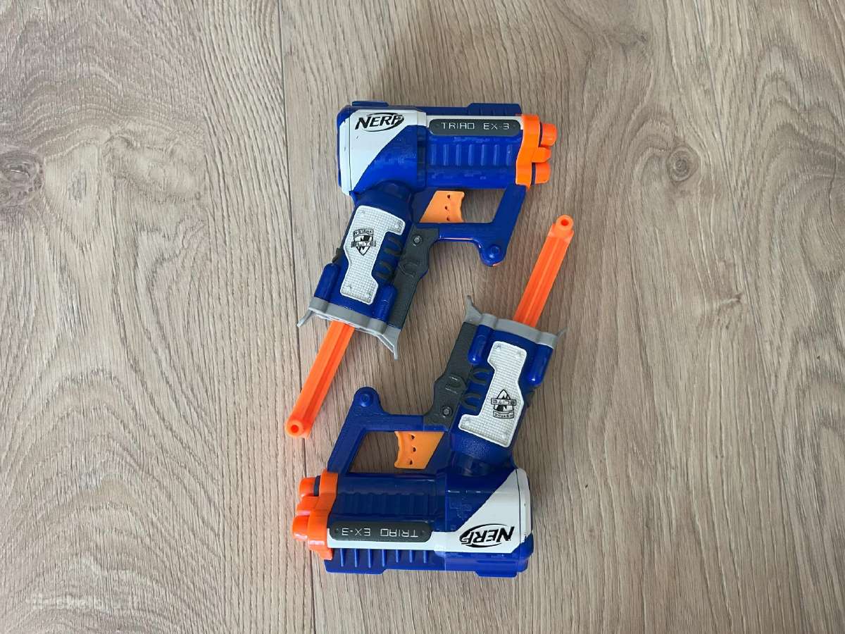 2 Nerf Elite Triad Ex-3 šautuvai - nuotraukos Nr. 4