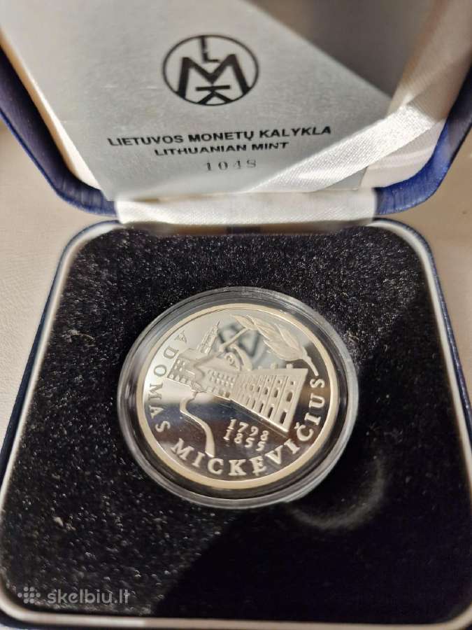 Adomo Mickevičiaus 50 litų moneta, 1998 m.