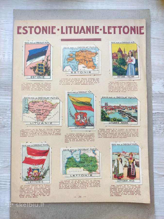 Kolekcinės tarpukario Lietuvos šokolado krtelės
