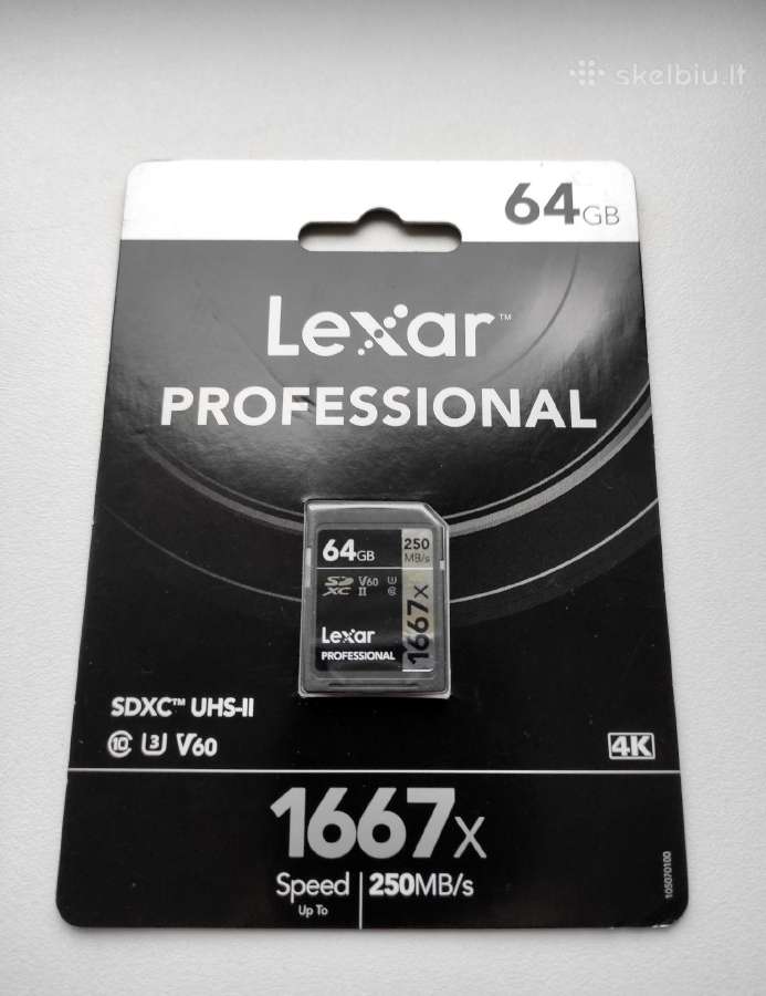 Lexar Professional atminties kortelė Sdxc 64gb - nuotraukos Nr. 2
