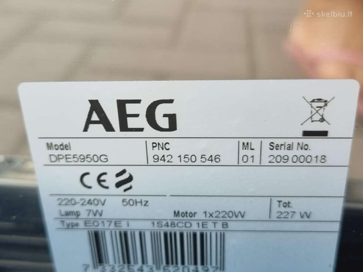 Naujas įmont. Aeg Dpe5950g, 90 cm + Garantija - nuotraukos Nr. 19
