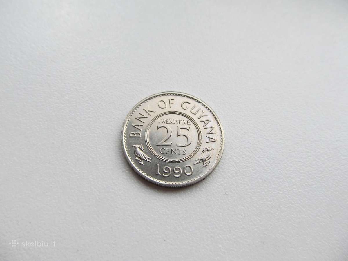 10 ir 25 centai , Gajana , 1990 - nuotraukos Nr. 3
