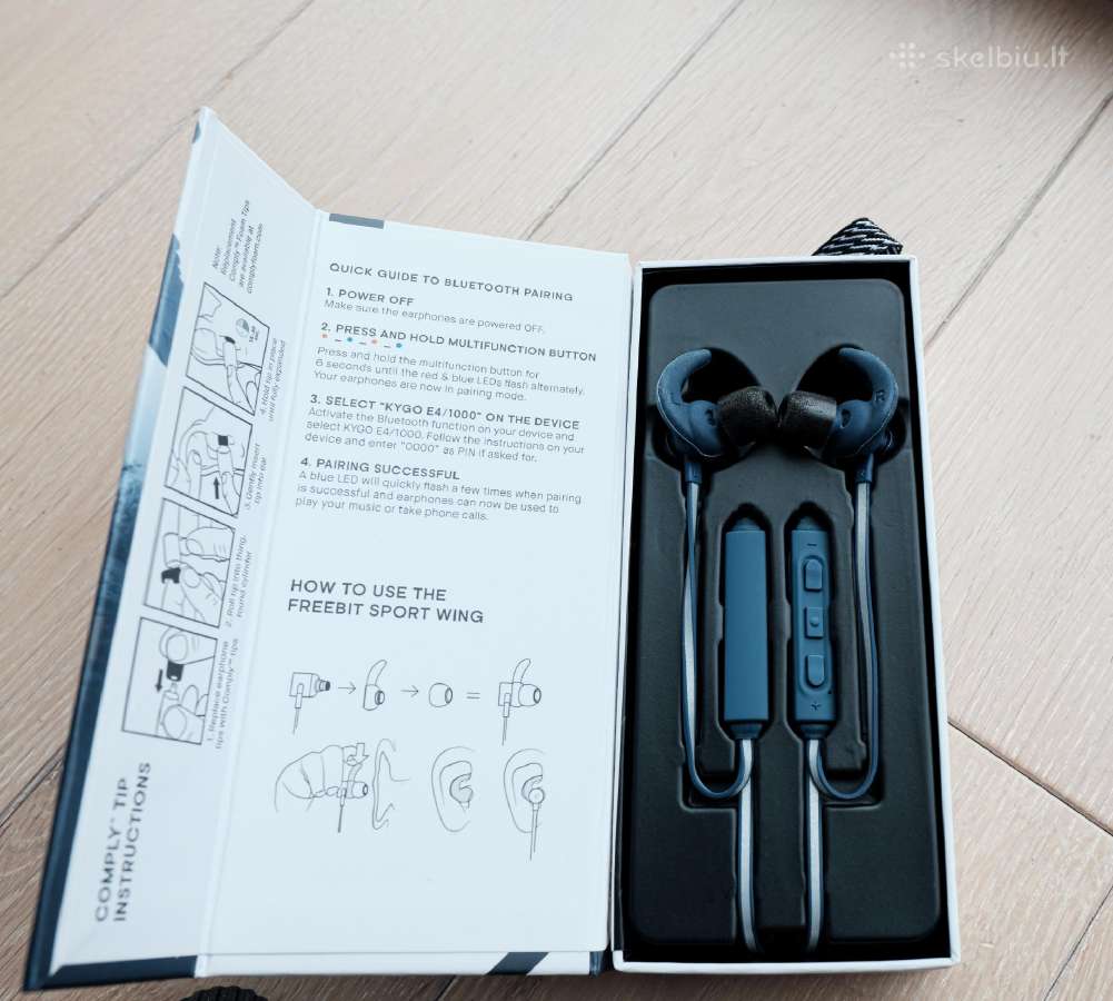 Ausinės Kygo E4/1000 Bluetooth Navy Blue - nuotraukos Nr. 4