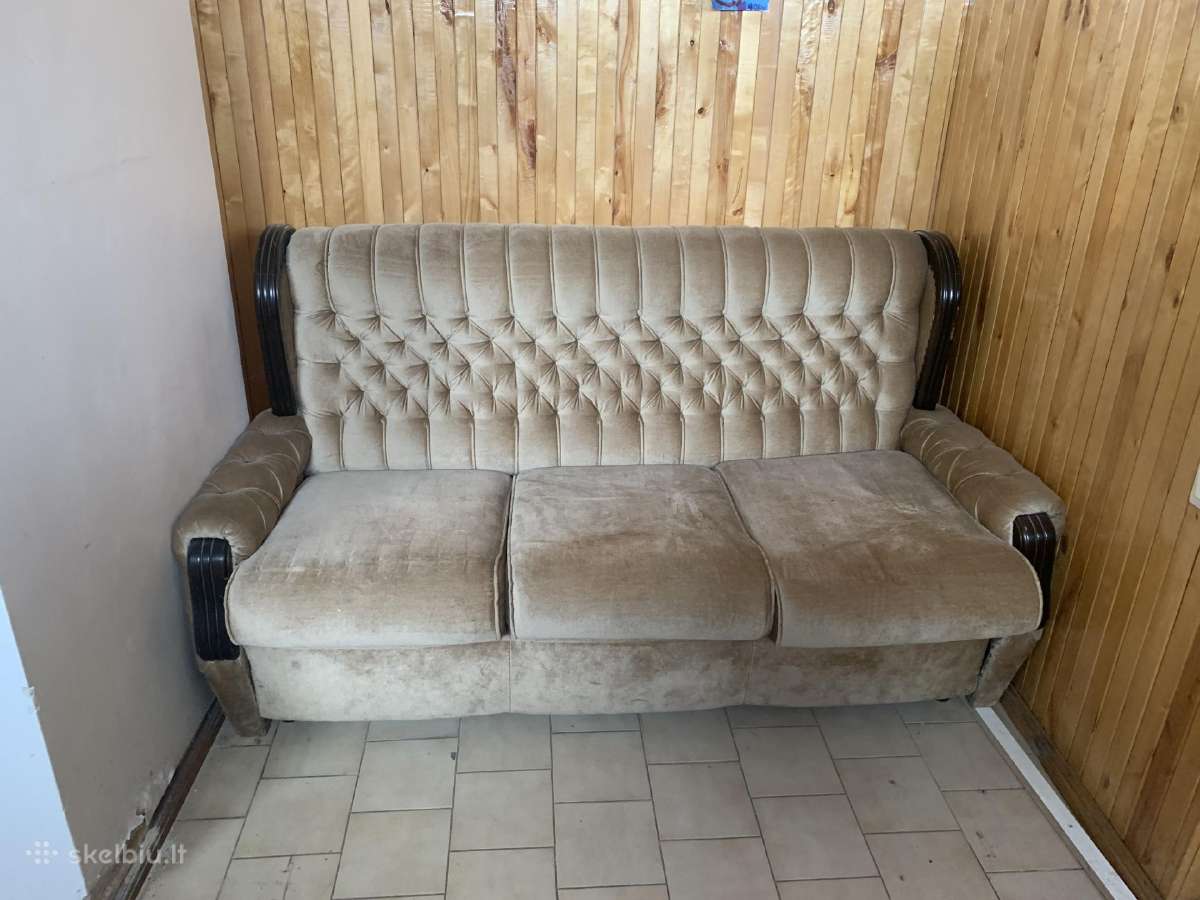 Miegamosios sofos ir 2 fotelių komplektas