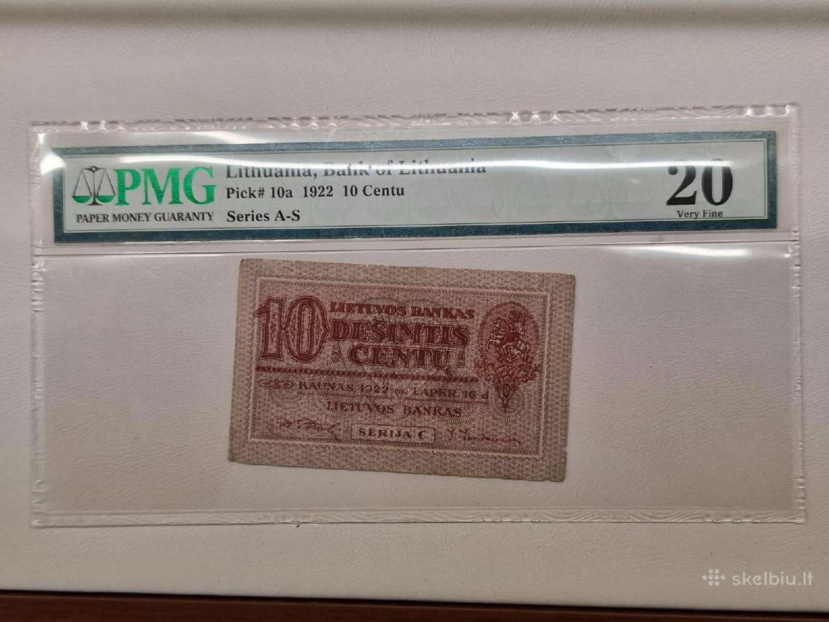 Sertifikuotas 10 centų banknotas, 1922 m.