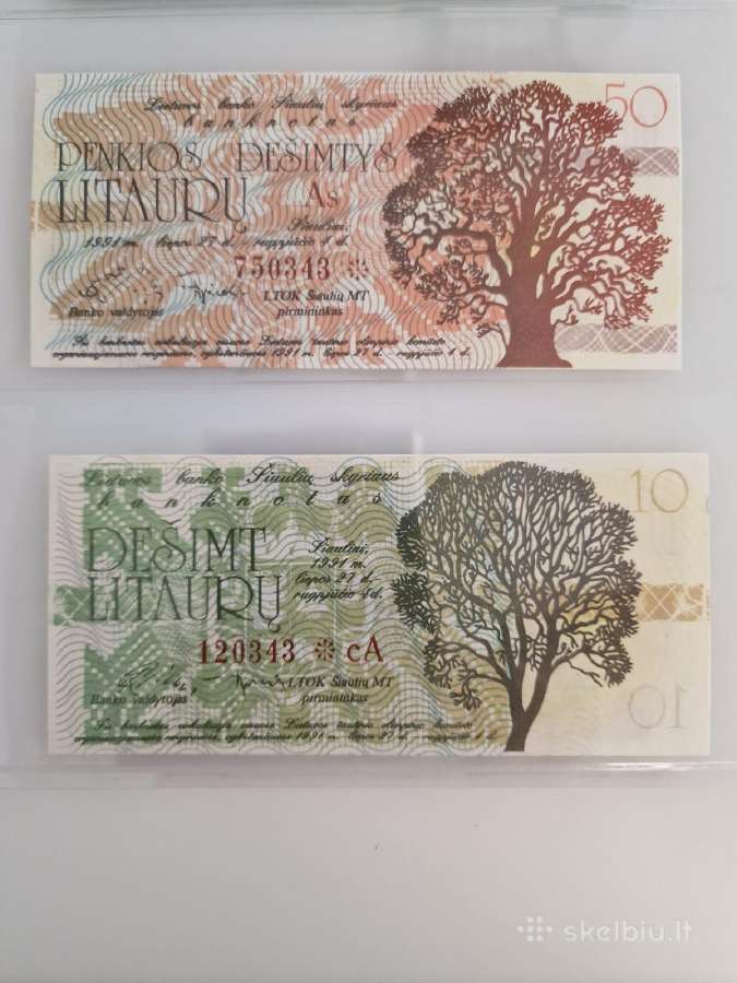 Unc Litaurai, pilnas komplektas, 9 vnt., 1991 m. - nuotraukos Nr. 2