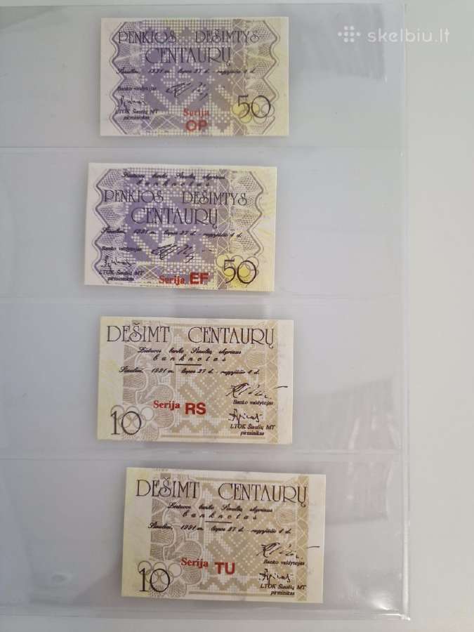 Unc Litaurai, pilnas komplektas, 9 vnt., 1991 m. - nuotraukos Nr. 5