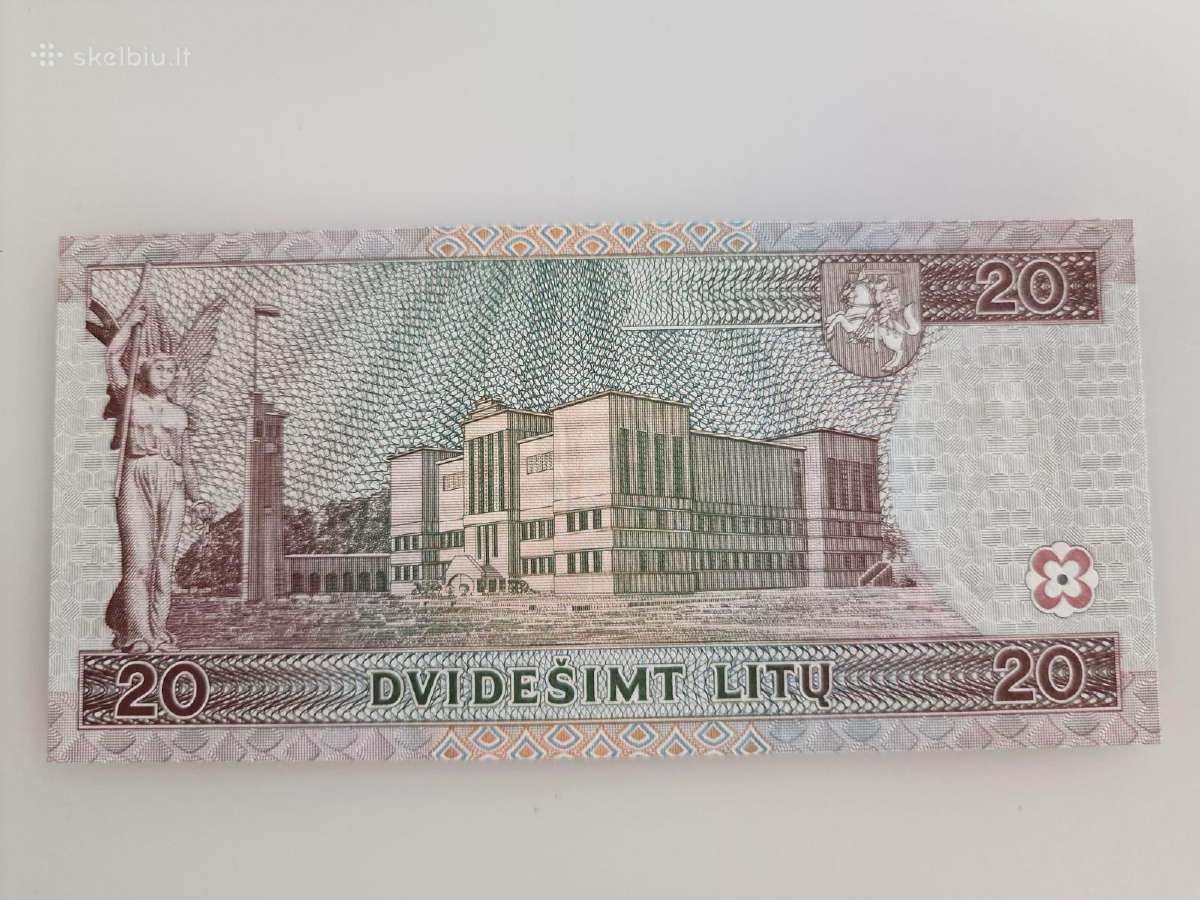 20 litų banknotas, 1997m - nuotraukos Nr. 2