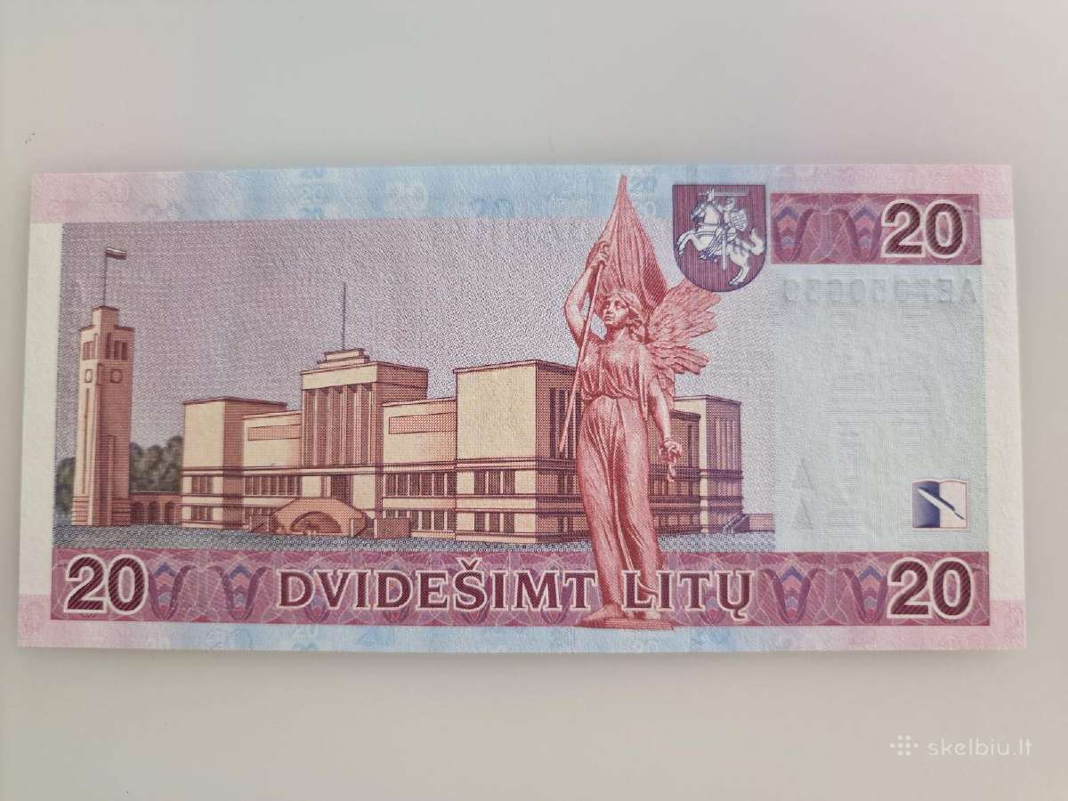 2001 m. 20 litų banknotas