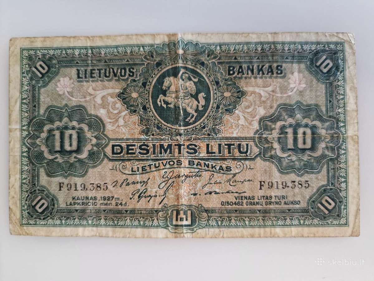 10 litų banknotas, 1927 m.