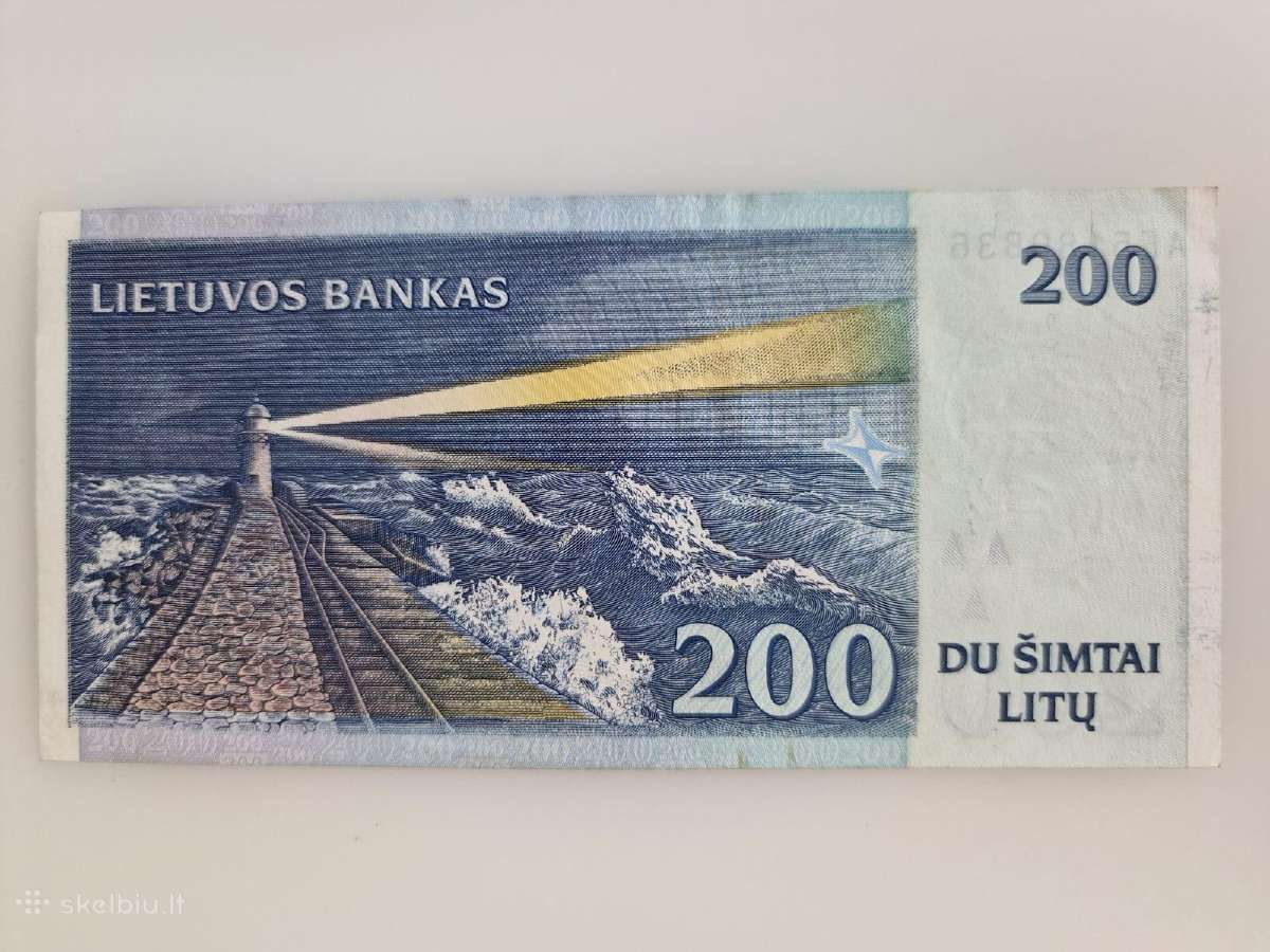 200 litų banknotas, 1997 m - nuotraukos Nr. 2