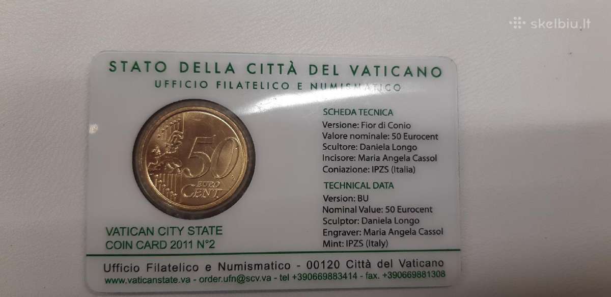 2011 m. Vatikano 50 Centų moneta, Bu - nuotraukos Nr. 2