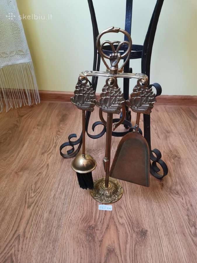 Žalvarinis židinio įrankių rinkinys