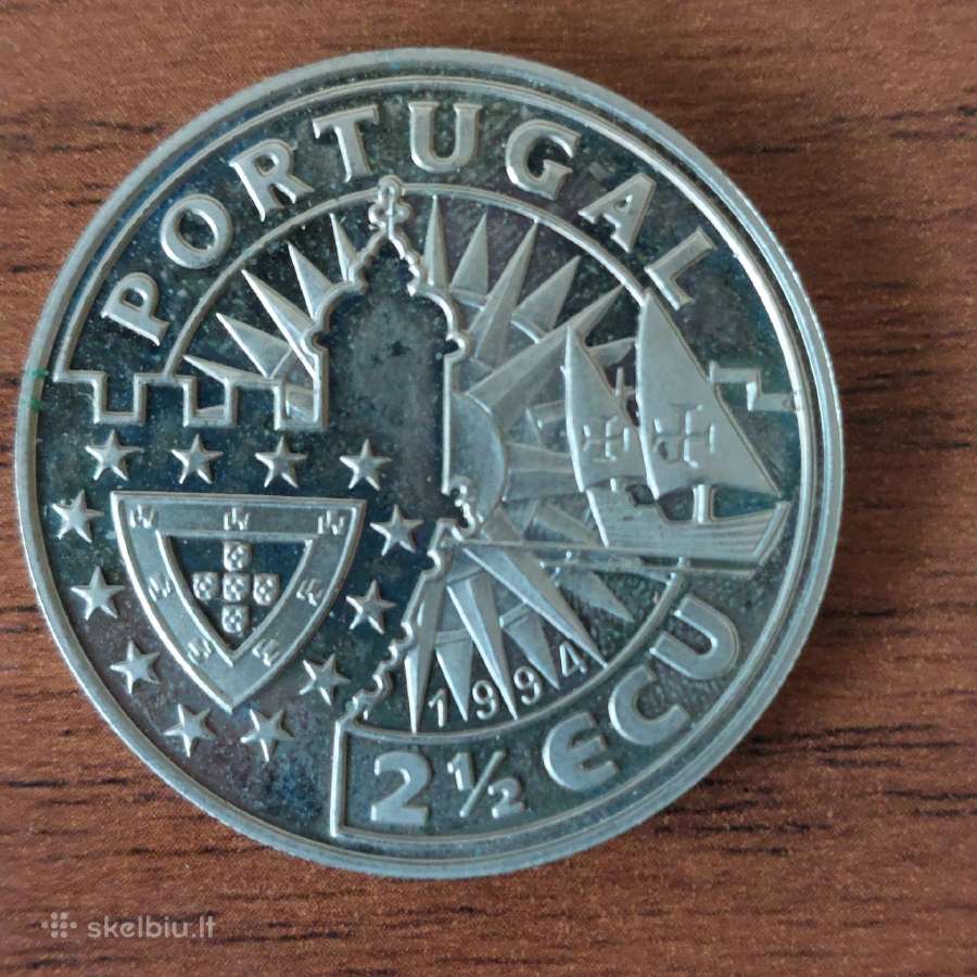 2,5 Ecu 1994 Portugal ,D. Manuel I - nuotraukos Nr. 2