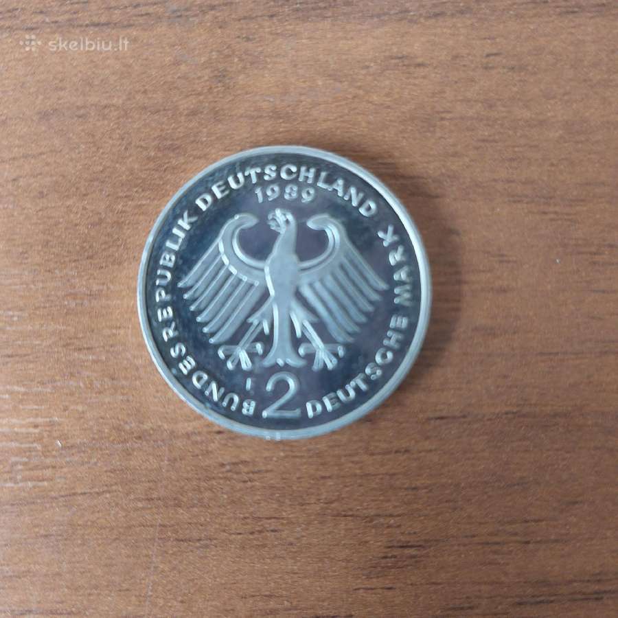2 Dm 1989 F Germany ( Polierte Platte ). - nuotraukos Nr. 4