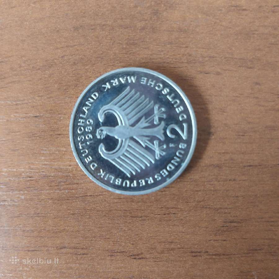 2 Dm 1989 F Germany ( Polierte Platte ). - nuotraukos Nr. 6