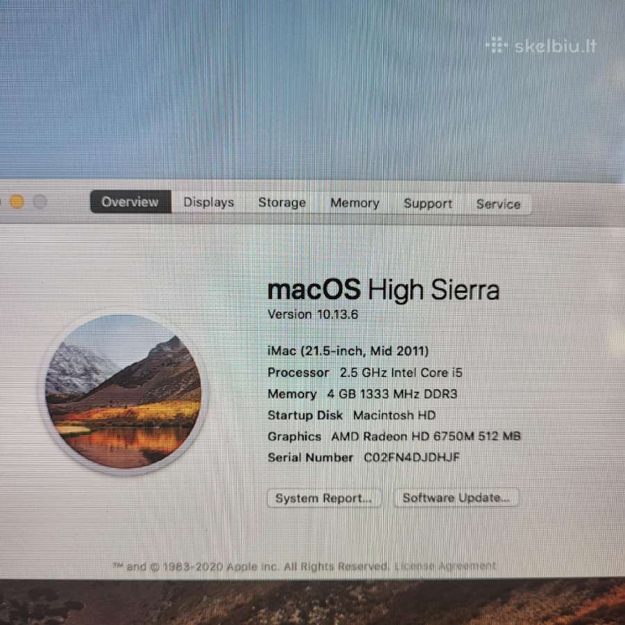 Apple iMac 12.1, 2011 12.1 in, 2.5 GHz 4gb/500gb - nuotraukos Nr. 3