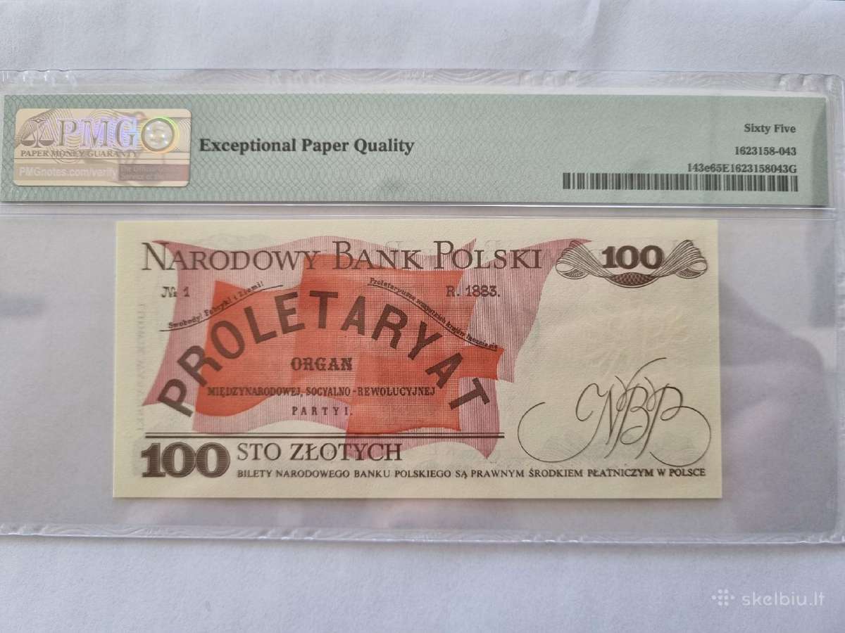 Lenkija 100 zlotų 1988 metų Pmg65 - nuotraukos Nr. 2