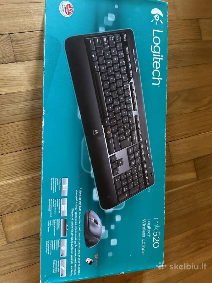 Belaidė klaviatūra ir pelė Logitech Mk520 - nuotraukos Nr. 2